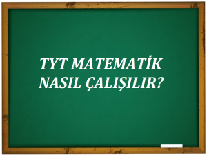 TYT matematik nasıl çalışılır